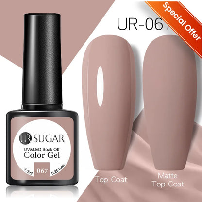 UR SUGAR 7/7.5ml Summer Blue Silver Gel Nail Polish Semi Permanent High Quality Soak Off UV LED Varnishes Nails Art Manicure