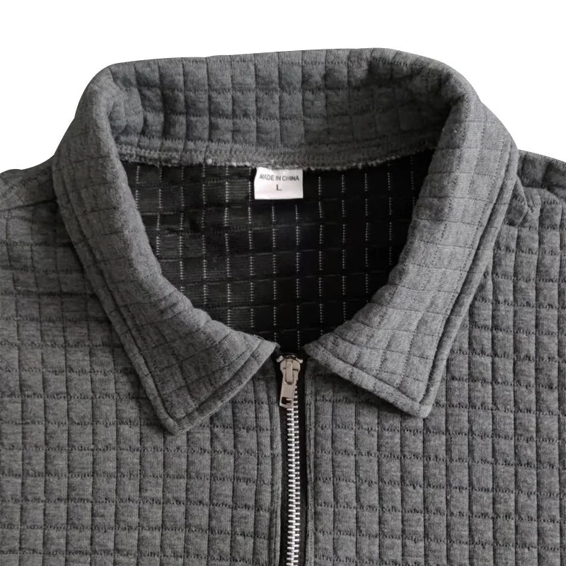 2024European and American Men's Spring and Summer Trends Youth Outdoor Lapel Small Plaid Short Sleeve Shorts Sports Suit.