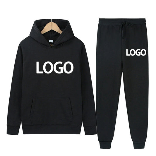 Maßgeschneiderter bedruckter Herren- und Damen-Trainingsanzug mit Kapuze, Sweatshirts und Jogginghose, hochwertiger Unisex-Anzug für den Alltag, lässig, Sport, Hoodies