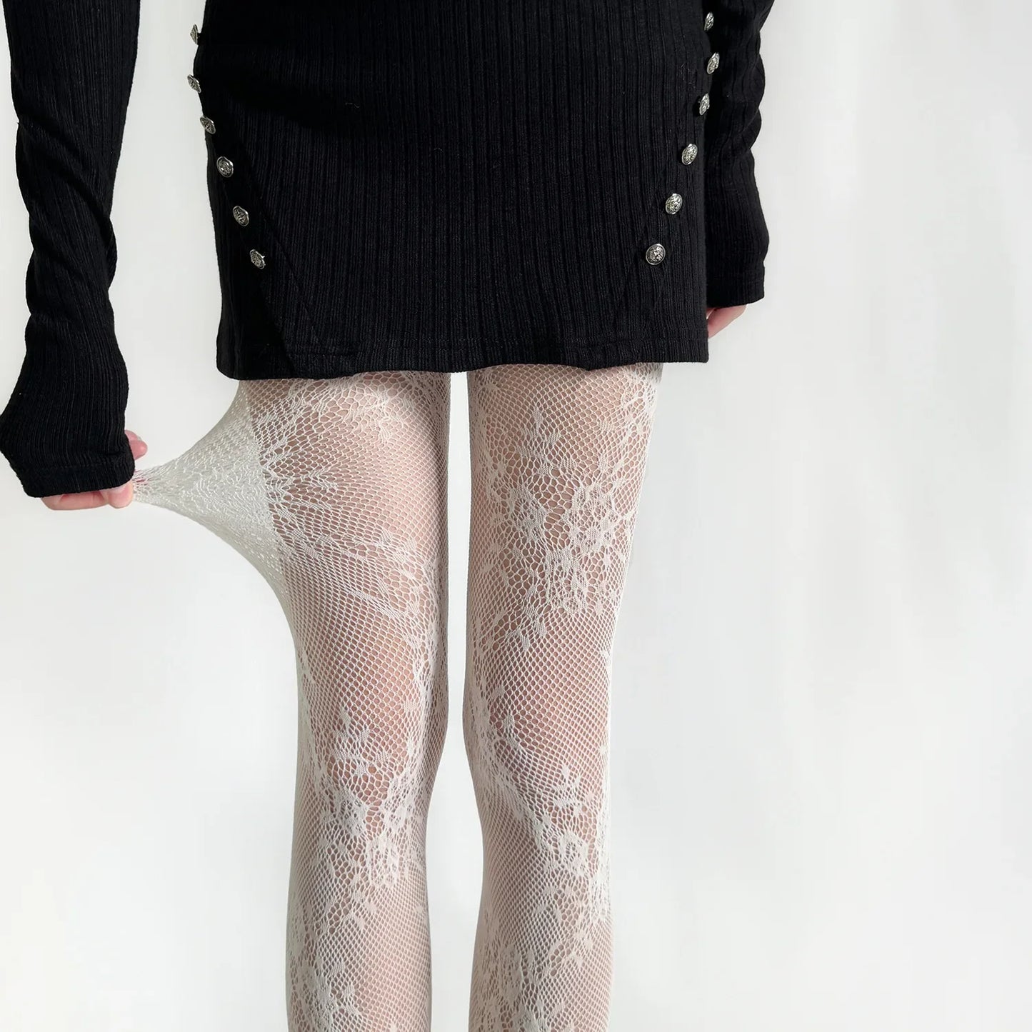 2025 New Tights Women Sexy Lace Floral Thigh High Stockings Pantyhose Lingerie Hosiery Mesh Fishnet Stockings Women Tights