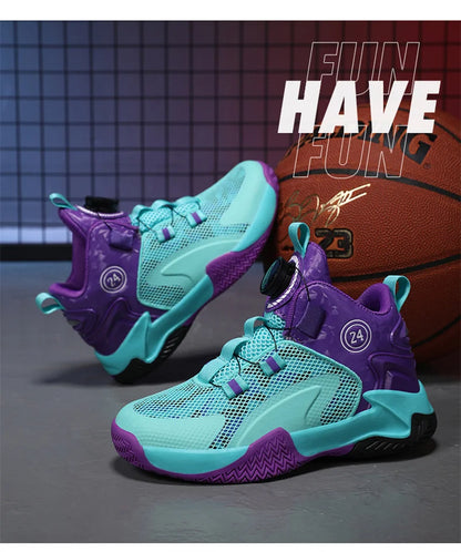 Kids Basketball Shoes Boys Sneakers Non-slip Child Trainer Basket Shoes Outdoor Children Sport Shoes.