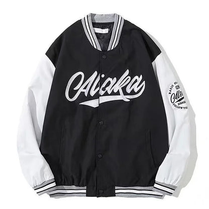 Streetwear Vintage New Fashion Letters Flocking PU Loose Jacket Women Y2K Harajuku Hip Hop Popular Casual Joker Couple Jacket.