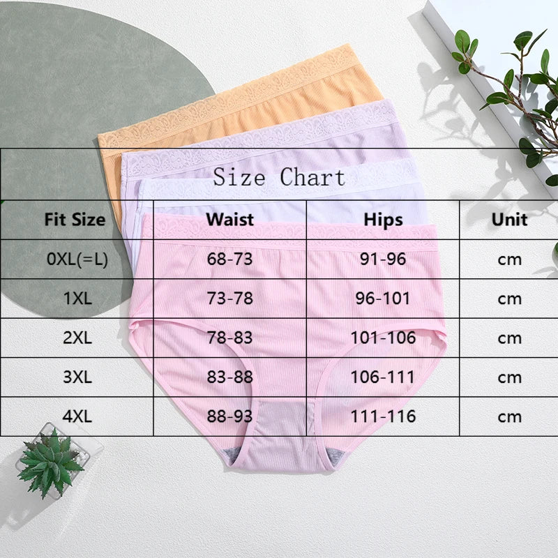 5Pcs Sexy Ice Silk Briefs Large Size Underwear 0XL-4XL Panty Women's Seamless Underwears 8 Solid Color Breathable Underpants.