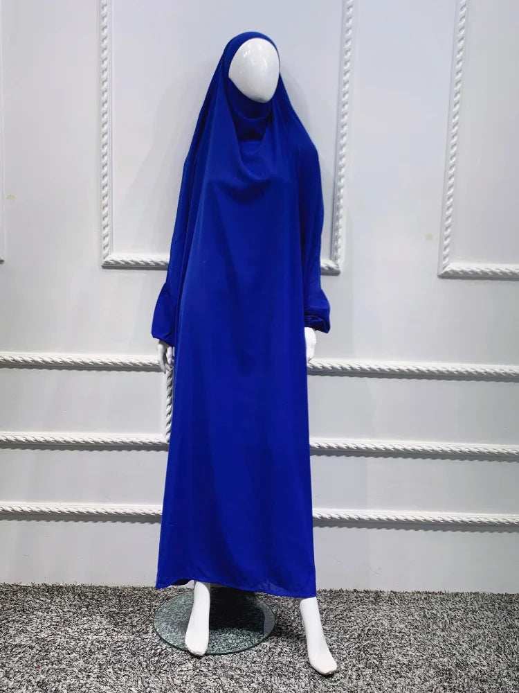 Eid Hooded Muslim Women Hijab Dress Prayer Garment Abaya Long Khimar Full Cover Ramadan Gown Abayas Islamic Clothes Niqab jilbab.