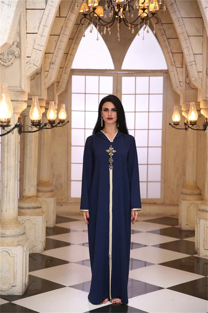 Ramadan Eid Hoodie Abaya Damen Dubai Luxury Islam Muslim African Dresses For Women Kebaya Caftan Marocain Robe Musulmane Femme.