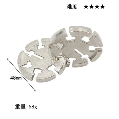 Alloy Metal Unlocking Toys Brain Teaser Metal Puzzle Toys Children Adult Funny Gift IQ Challenge Game.