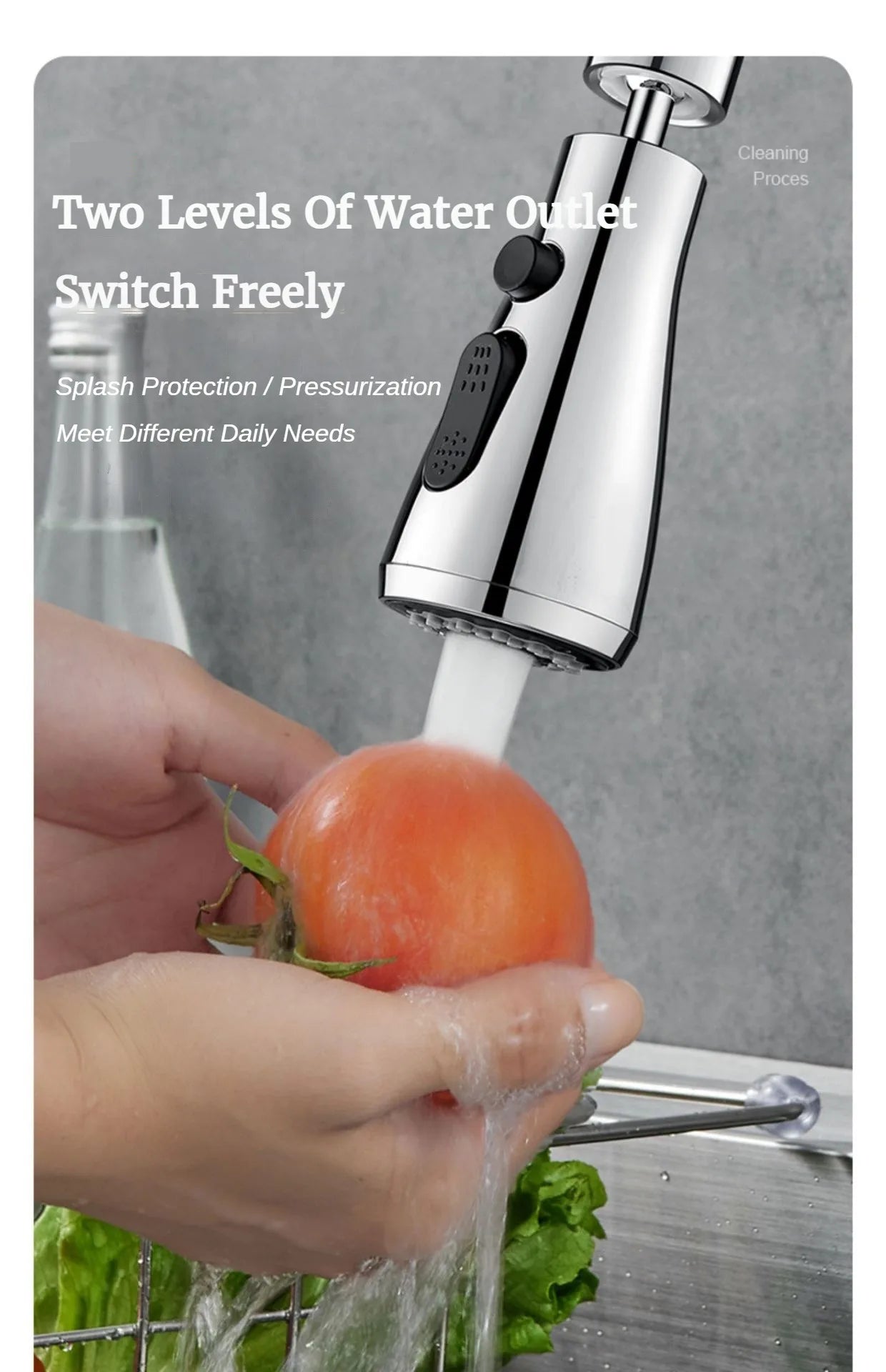 GEGVE Removable Kitchen Faucet  Flexible Head Hot Cold Faucets Tap Tap Mixer Manual Black for Kitchen Sink Adapted To Israel