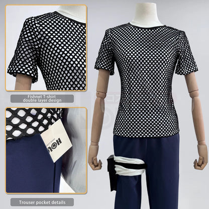 HOLOUN Anime Hyuga Hinata Cosplay Kostüm Perücke Trainingsanzug Hosen Fisch Net Top Bein Beutel Cos Konvention Täglichen Verschleiß Geschenk