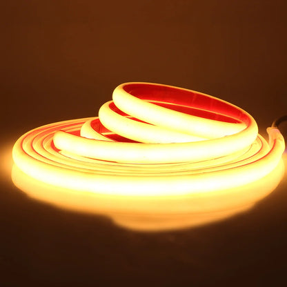 12V 24V COB Led Neon Strip Light Tape Waterproof IP68 320 LEDs Flexible Milk Tube Liner Lighting 10 Colors 0.5m 1m 2m 3m 4m 5m