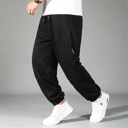 Extra Big Size Men's Pants Elastic Waist Loose Fit Jogger Male Spring Plus Large Sweatpant Fat 12XL Baggy Sport Trouser 10XL 9XL.