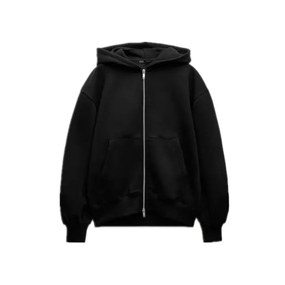 ETJ 2025 Fall/Winter new  women's casual sports oversized zipper hoodie wide leg mop sweatpants set 4174842.