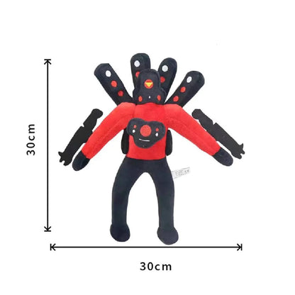 2025 new Skibidi Toilet Clockman Titan TV Man Speakerman Plush Horror Game Cartoon Stuffed Doll Kids Birthday Christmas Gifts.