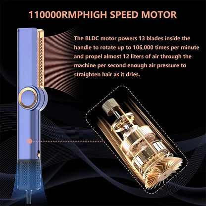 2 In 1 Hair Straightener multi styler Hair Dryer 110000rpm electric hair brushes Straightening Air Intuitive Airflow