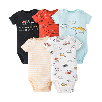 5 Pairs Neugeborenen Baby Body Kurzarm Infant Overall Kurzarm Baumwolle Overalls Neugeborenen Overall Kinder Baby Roup