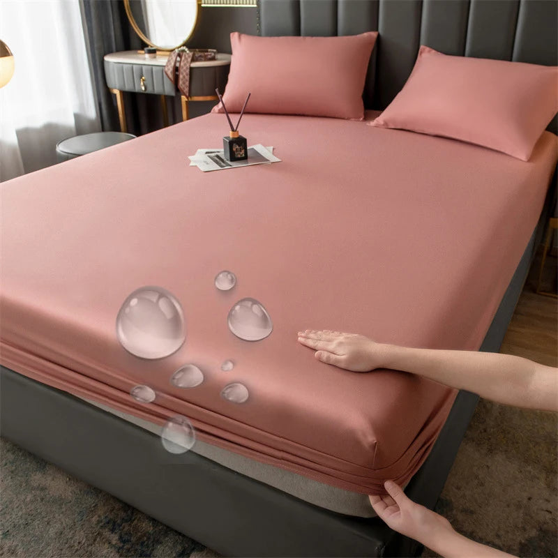 WOSTAR Waterproof mattress protector cover single double bed twin full queen king size elastic fitted sheet style protection pad