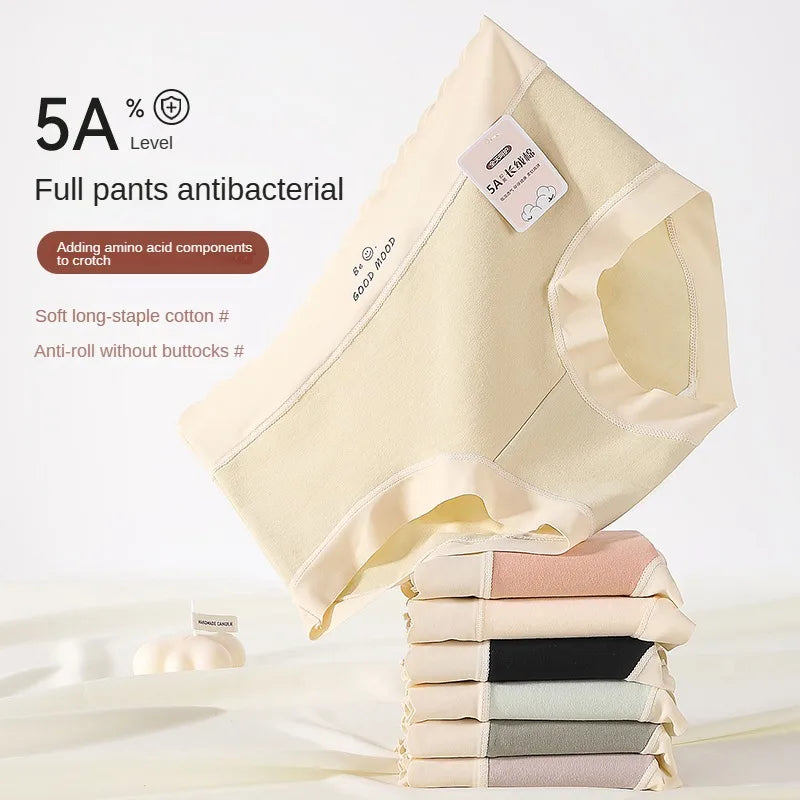 3PCS Female Underwear Antibacterial Pure Cotton Sexy Mid-rise Cotton Panties Woman Traceless Fashions Women's Intimate Intimates.