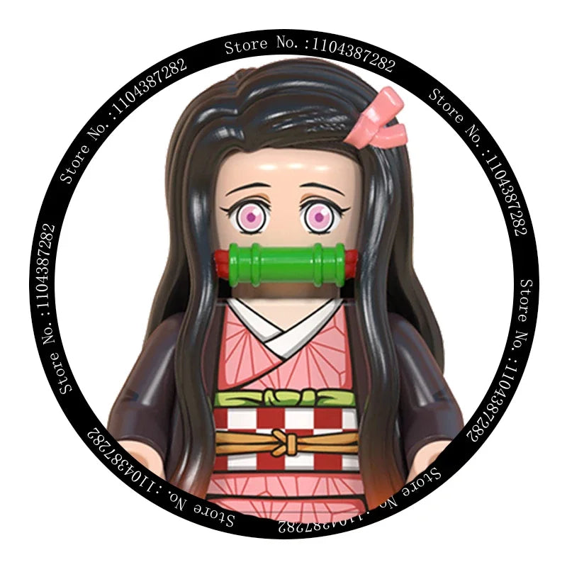 2025 Hot Toys WM6116 WM6138 Demon Slayer Blade Building Blocks Mini Action Figure Accessories Halloween Christmas Gifts for Kids