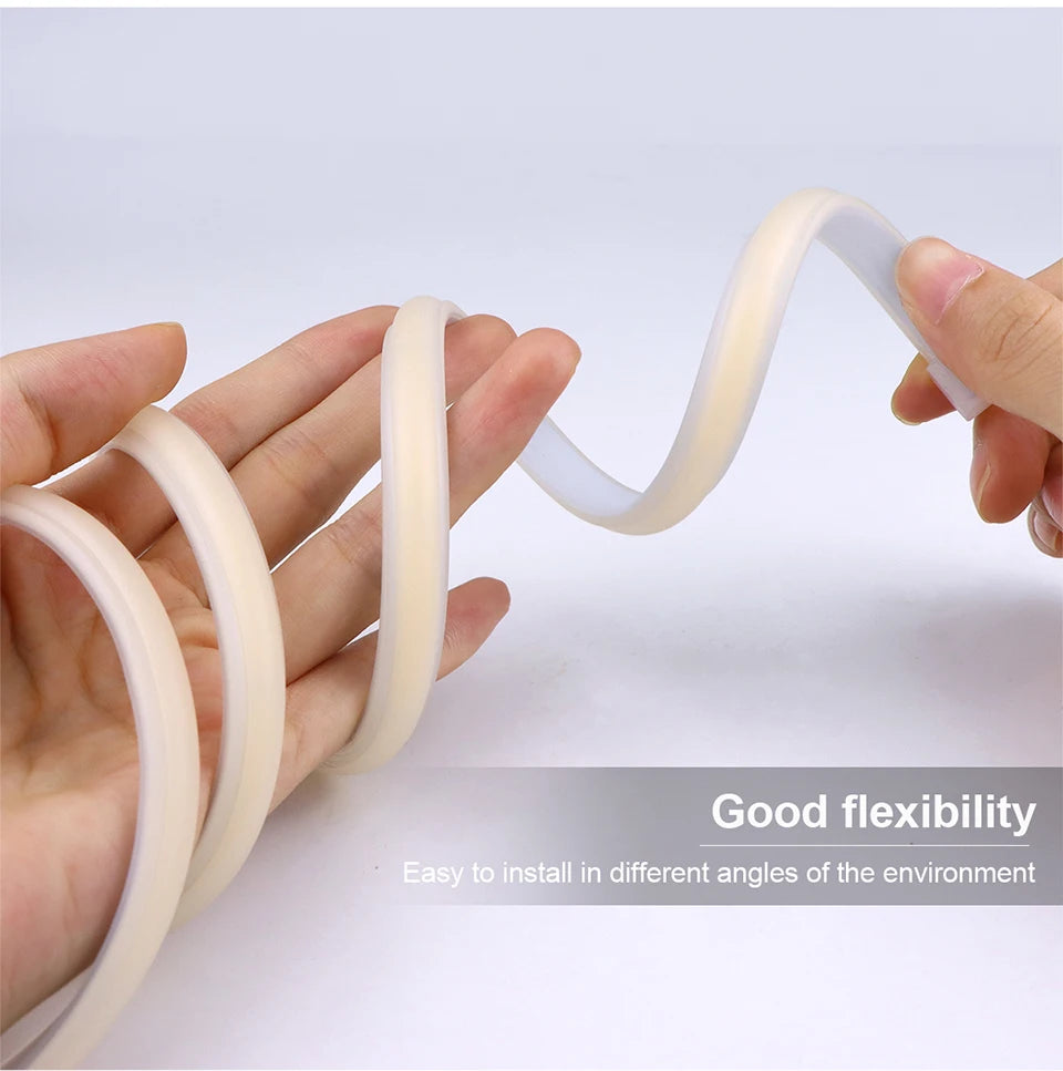 1m-35m Surper Brightness COB LED Strip Light 288LEDs/M RA90 220V Outdoor Waterproof Silicone Tube for Yard Swimming Pool Pathway.