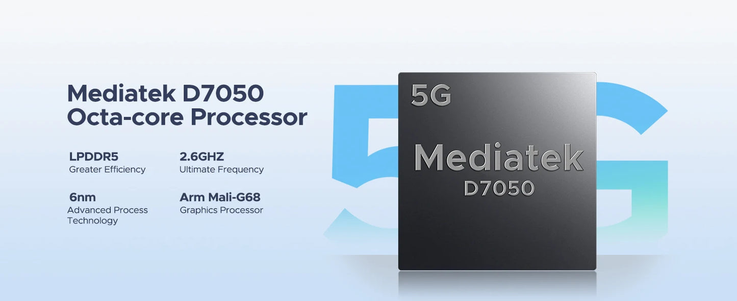 DOOGEE V Pad 2 In 1 5G Tablet 12" Screen Dimensity 7050 Android 15 32GB RAM (8+24) 256GB ROM8800mAh Battery Ultra-thin Smart Pad