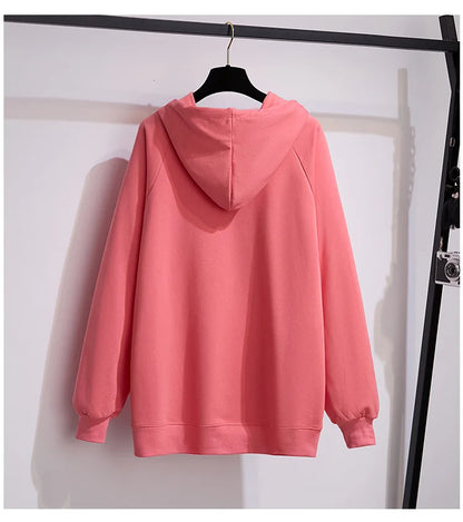 175 kg Plus Size Damen Büste 170 Frühling Herbst Lose Brief Kapuzenpullover Sweatshirt Schwarz Rot Weiß 4XL 5XL 6XL 7XL 8XL 9XL