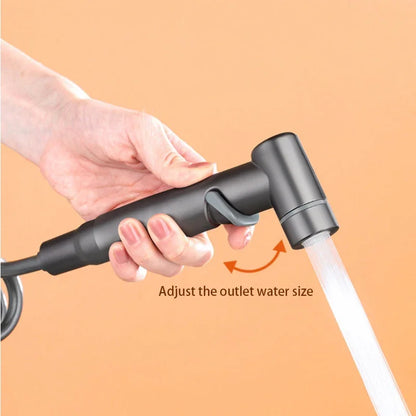 Handheld Bidet Sprayer for Toilet 1-In-2-Out Dual Control Valve Mini Gun gray Dual Control Faucet Hand Shower Bidet for Toilet