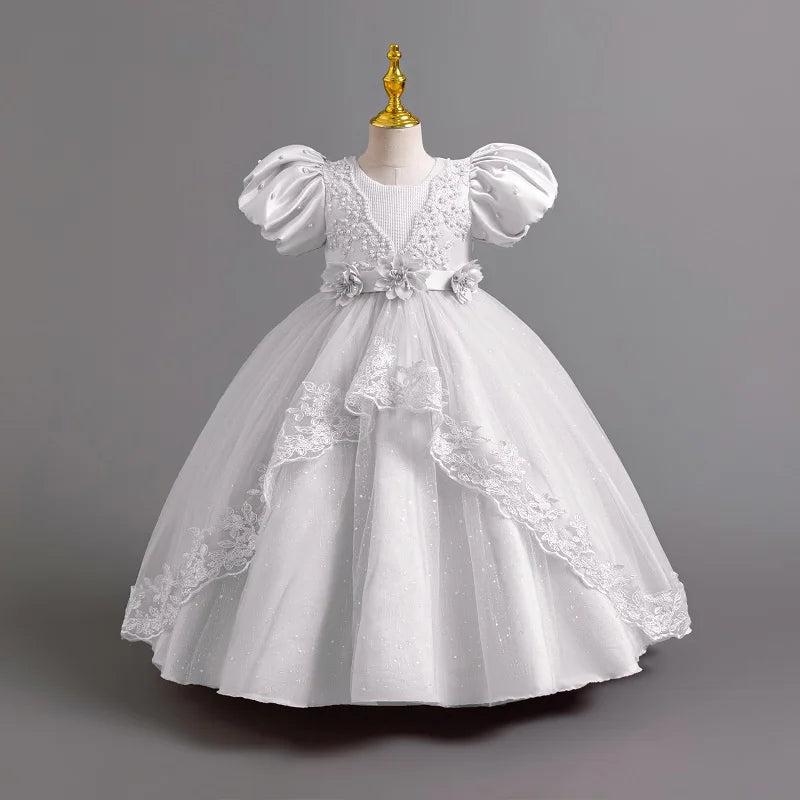 Neue wunderschöne Mädchen Party kleid Eröffnungs feier Kleidung Halloween Performance Tanz Prinzessin Rock 4-12t Weihnachts kleid