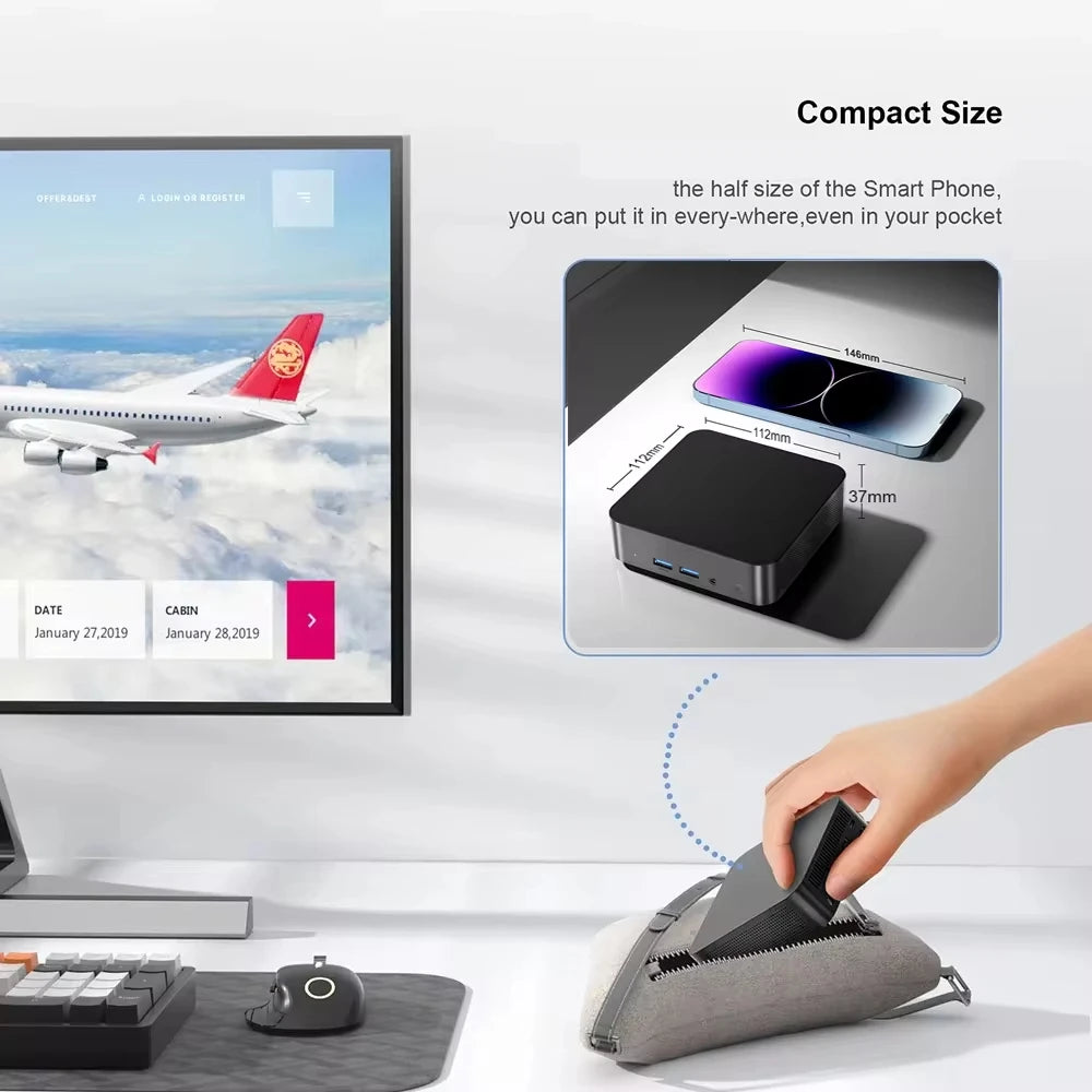 MINI PC Windows 11 Pro Core i9 8950HK DDR4 16GB M.2 SSD 1TB 2TB Computer Gaming Wifi 6 BT5.2 Office Business Desktop PC Gamer.