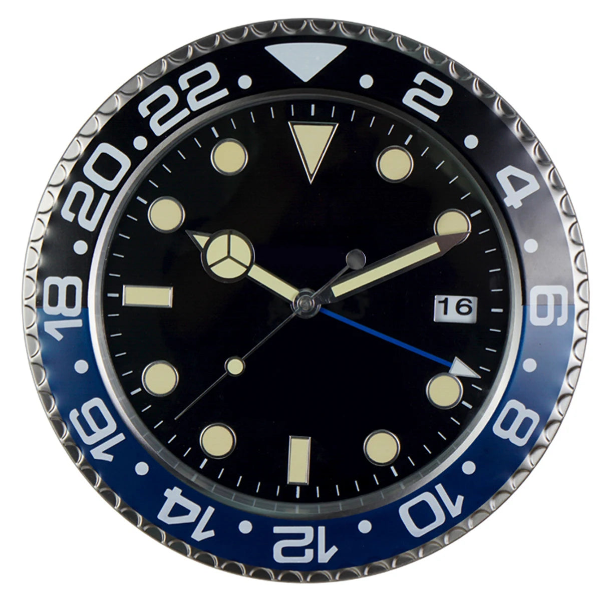 1pc 13 inch Luxus kreative Metall Wanduhr, Wohnzimmer und Arbeits zimmer Dekoration Wanduhr, fluor zierende Uhr Zifferblatt, batterie frei