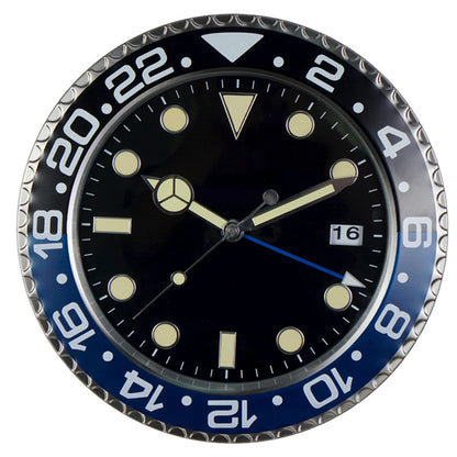 1pc 13 inch Luxus kreative Metall Wanduhr, Wohnzimmer und Arbeits zimmer Dekoration Wanduhr, fluor zierende Uhr Zifferblatt, batterie frei