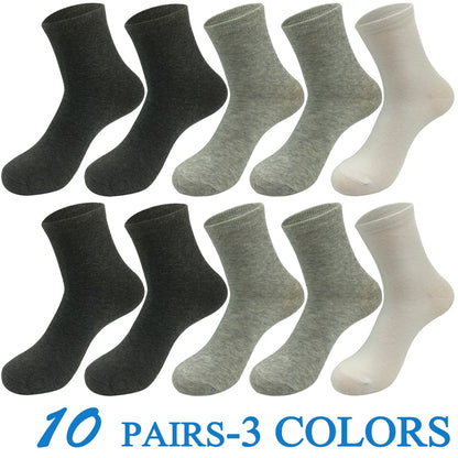 5 Pairs/Lot Socks Men Cotton Dress Wedding Black Grey White Brand Fashion Meias Male Breathable Casual Long Sock Gift 2024 New.
