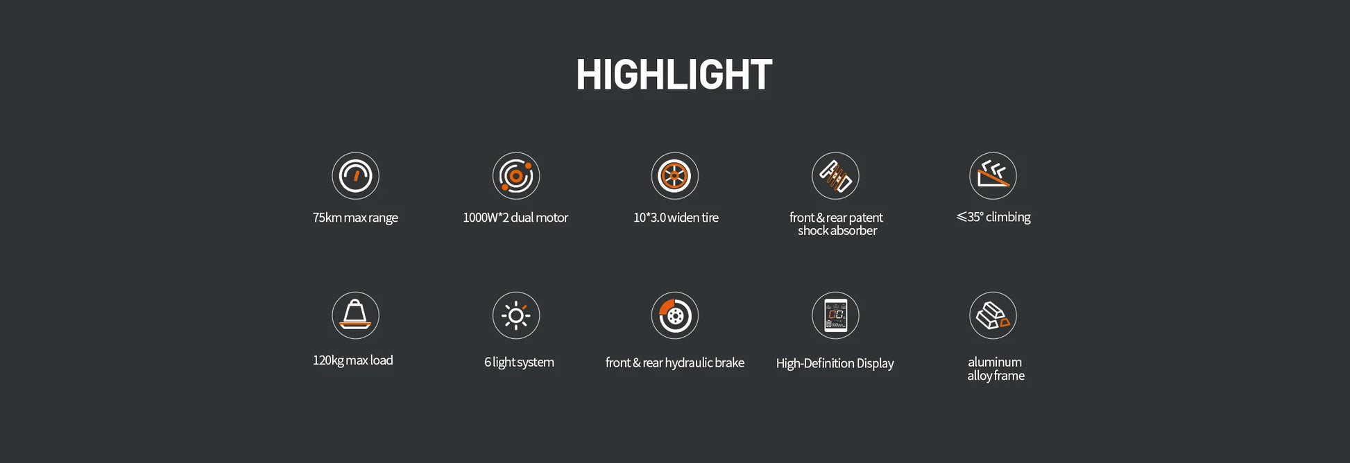 JOYOR S10-S-Z Electric Scooter 60V 18Ah Dual Motor 2000W 10 Inch Tire Adult Escooter 65km/h Max Speed 70-85km Range Black.