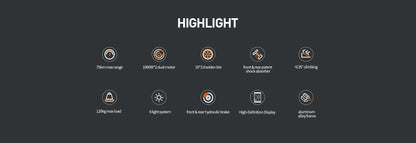 JOYOR S10-S-Z Electric Scooter 60V 18Ah Dual Motor 2000W 10 Inch Tire Adult Escooter 65km/h Max Speed 70-85km Range Black.