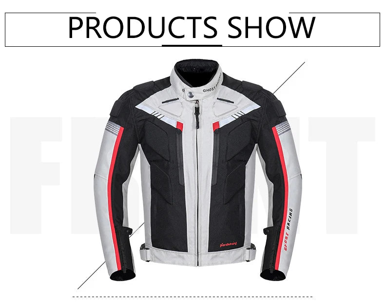 GHOST RACING Motorcycle Racing Jacket Man Waterproof Dirt Bike Pants Set With Protection Racing Suit Motocross Jacket Motor Suit