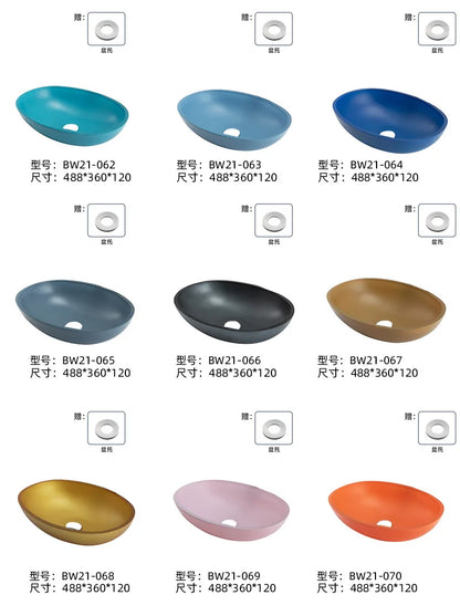 Farbiges, transparentes Badezimmerwaschbecken aus gehärtetem Glas, Hotel, modernes Aufsatzwaschbecken, Waschbecken mit Wasserfall-Wasserhahn, 49 x 35 x 13 cm