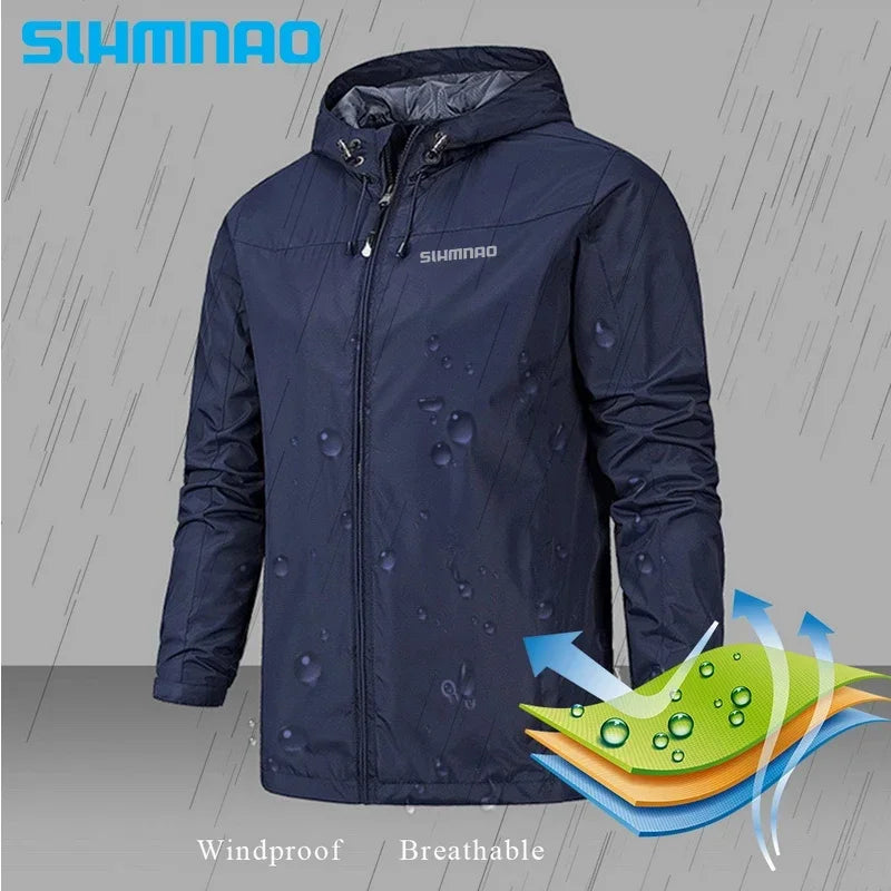 2025 New men's Autumn/Winter Jacket Motorcycle windproof jacket Mountaineering jacket Waterproof fishing raincoat casual coat.