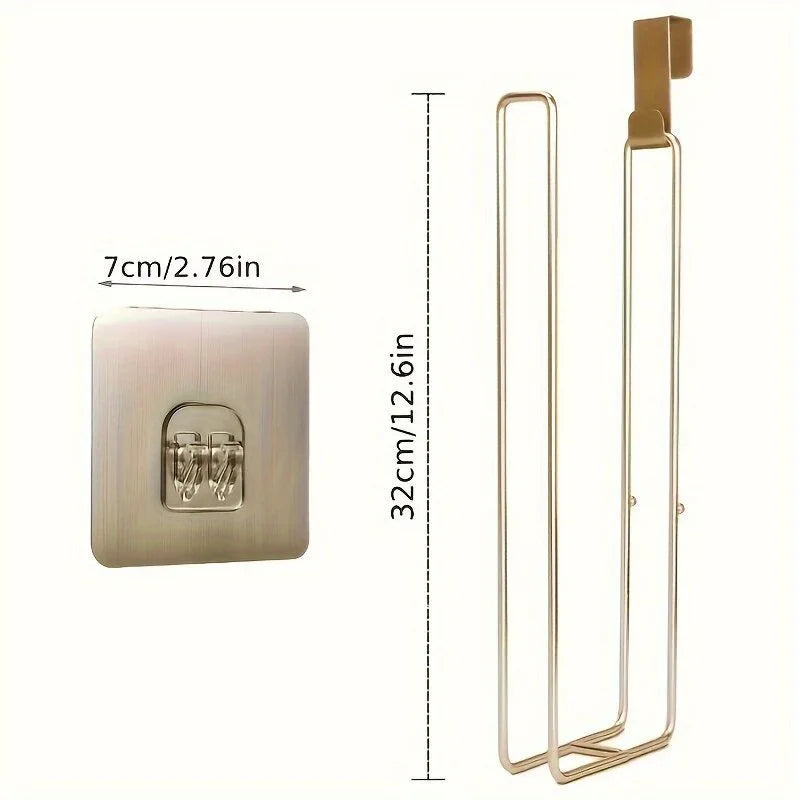 1 Stück hängender Toilettenpapierhalter mit Patch, Badezimmer-Papierhandtuchhalter, ohne Bohren, Wandhalterung, für Küche und Badezimmer