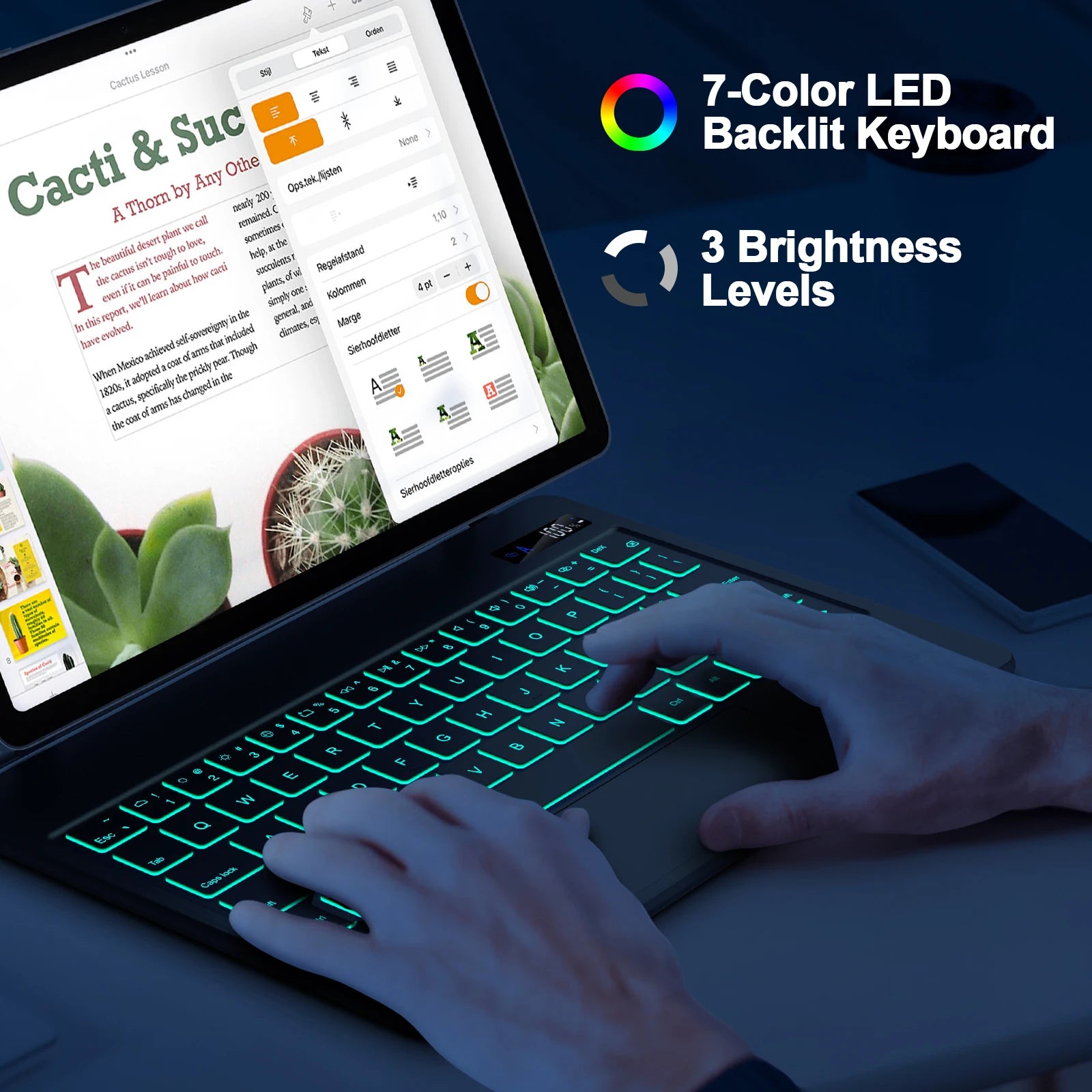 Magic Keyboard For Samsung Galaxy Tab S7 Plus S8 S9 + FE 11 12.4 inch Trackpad Backlit floating Adjustable angle with Pen Holder.