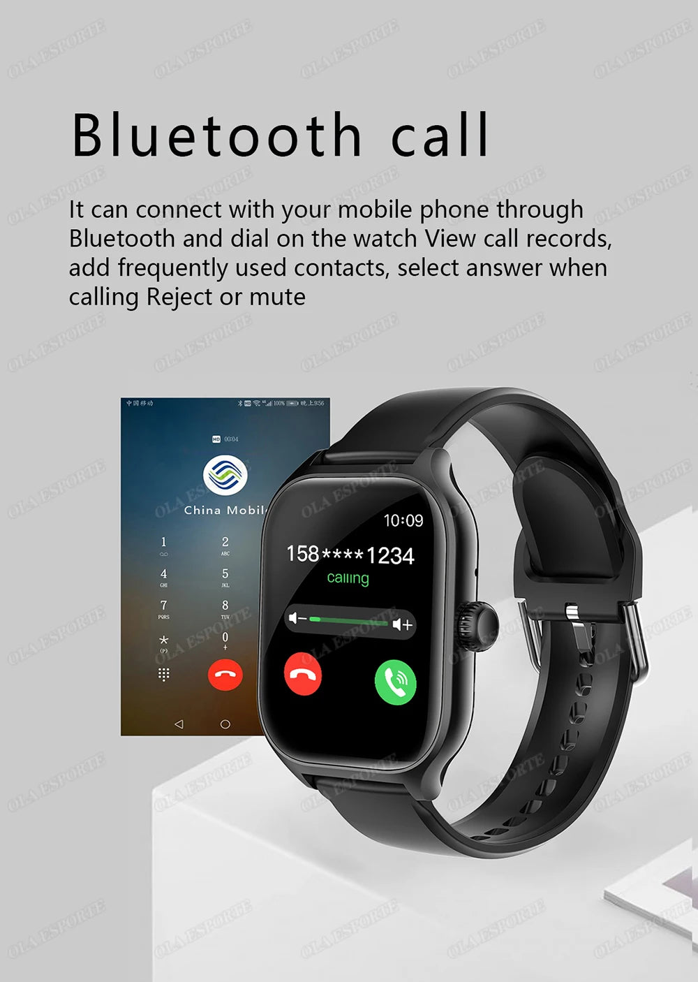 Smart Watch For Android IOS Watches 1.83inch HD Display Bluetooth Call Message Alert Music Sports Mode Smartwatch Men Women Gift.
