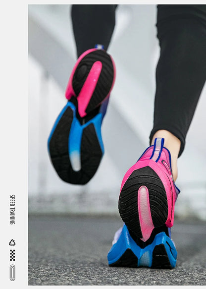 Marathon Air Cushion Herren Sport Laufschuhe Atmungsaktive leichte Damen Bequeme sportliche rutschfeste Carbon Plate Sneakers