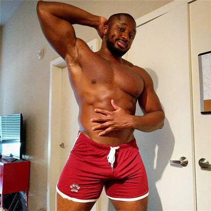 Mens Gym Fitness Shorts Bodybuilding running sports shorts Jogging Workout Male Summer Breathable Mesh Shorts men Sweatpants.