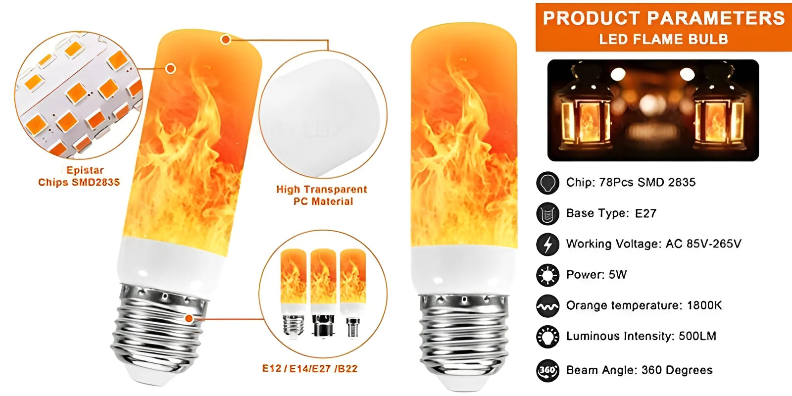 USB LED E27 Flamme Glühbirne Feuer E14 lampe Mais Birne Flackern LED Licht Dynamische Flamme Wirkung 3W 5W 7W 9W 110V-220v für Home Beleuchtung.