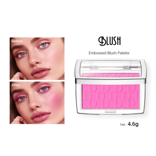Blush Matte Natural Cheek Tint Brighten Face Waterproof Face Contouring Cosmetics Blush Powder Soft Female Makeup For Cheeks.