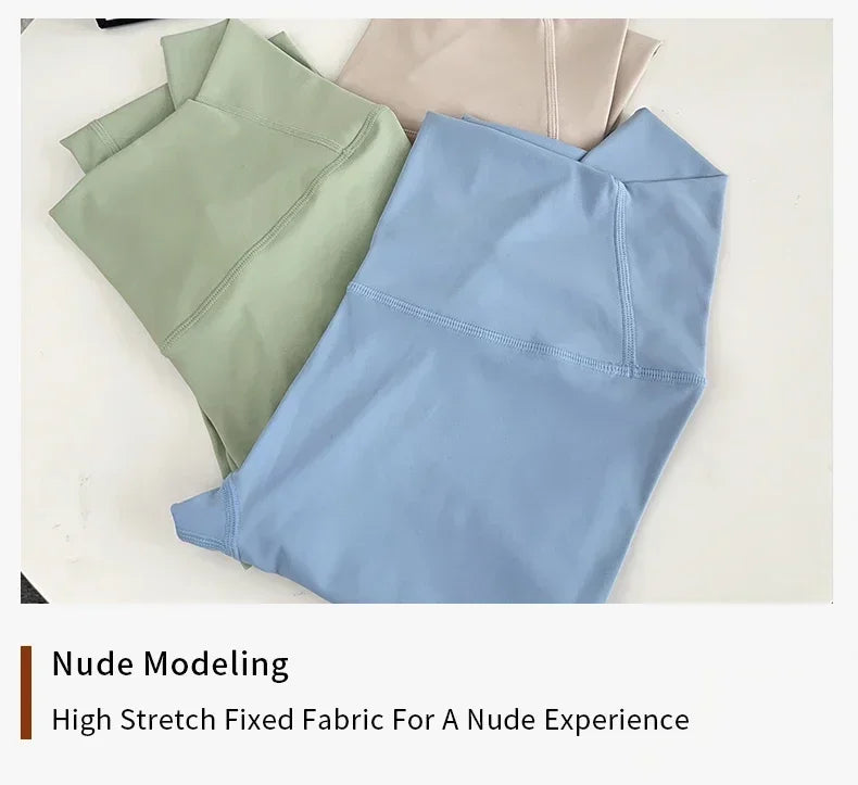 Hot Sale Fitness Female Leggings Running Pants Naked feeling Leggings High Waist Push Up Sport Women Fitness Running Yoga Pants.