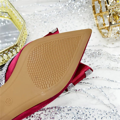 New Arrival Elegant African Party High-heeled Shoes Chain Decoration Trendy Women's Sandals Nigerian Women Wedding Pumps