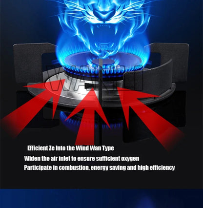 DC330 Gas Stove Household Desktop Embedded Double Stove Natural Gas Liquefied Gas Stove/Toughened Glass Panel.