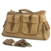 Vintage military Leinwand Leder männer reisetaschen Tragen auf Gepäck taschen Männer Duffel taschen reise tote große wochenende Tasche Übernachtung.