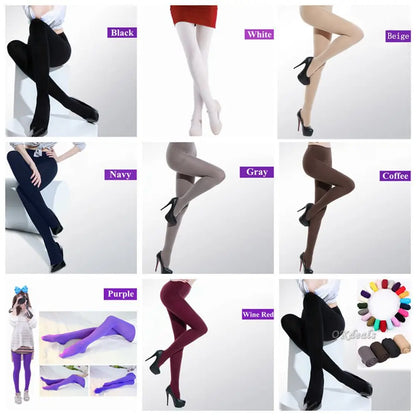 8 Colors Women's Spring Autumn Footed Thick 120D Opaque Stockings Pantyhose Tights