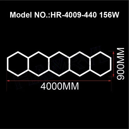 Hexagon LED lighting for Garage Barbecue Shop Barbershop Gym Bar Car Detailing Showroom 4S Workshop Ceiling Light Honeycomb Tube.