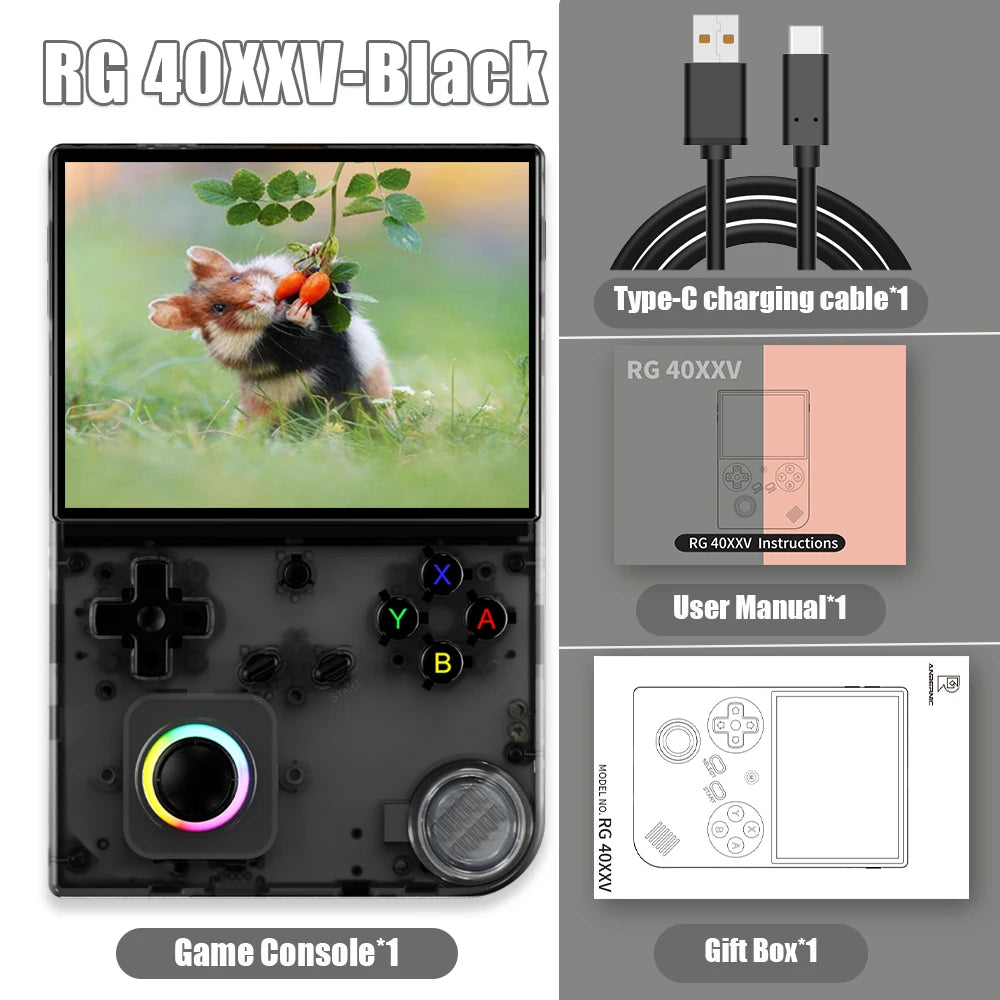 ANBERNIC RG 40XXV 64 Bit Linux Retro Handheld Game Console 4.0'' IPS Screen Supports 5G WiFi Bluetooth HD-Support Output RG40XXV.