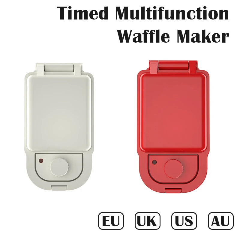 220V Timing multi-function electric sandwich maker waffle maker home breakfast machine toaster replaceable baking tray.